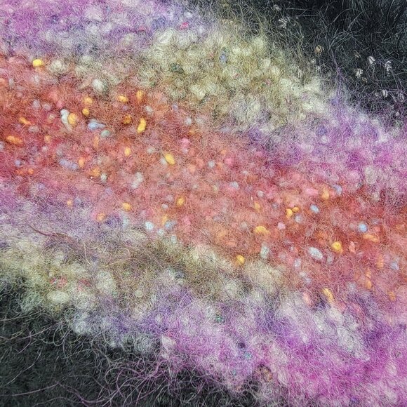 Handmade Felted Wool Purse Tote Clutch Bag Multi‎ Colored Pink Purple No Straps - Picture 4 of 6